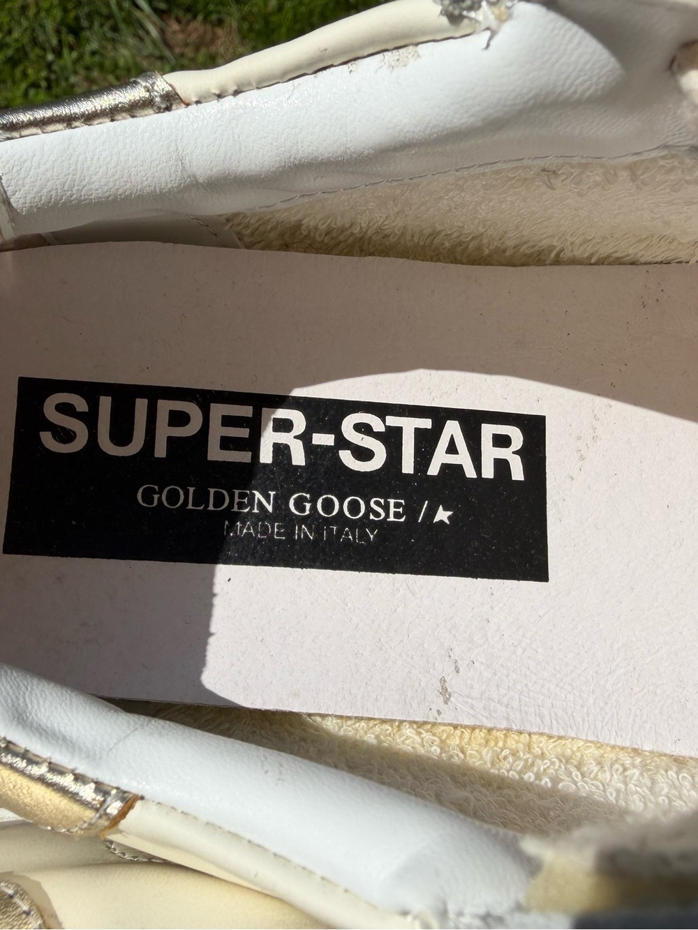Golden Goose Cream Leather Sneakers with Silver Star Accent - Picture 6 of 10